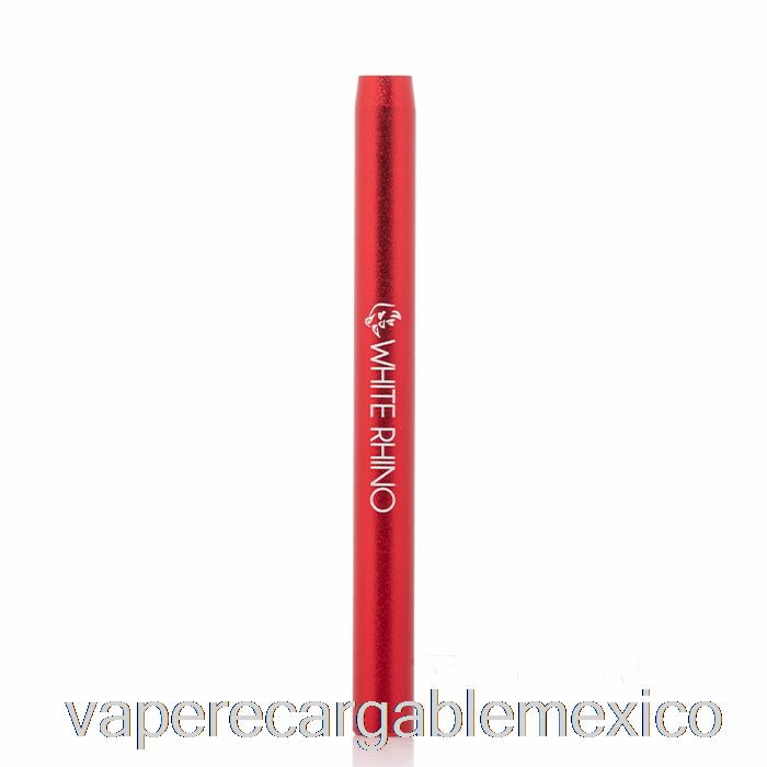 Vape Recargable Rinoceronte Blanco Murciélago De Metal Tubo De Prueba Rojo